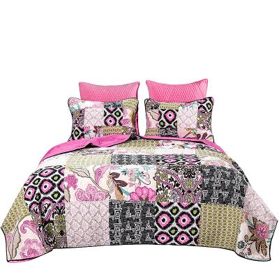 China American Home Hand-stitched Comforter Set 100% Cotton Comforter Washable Seams for sale