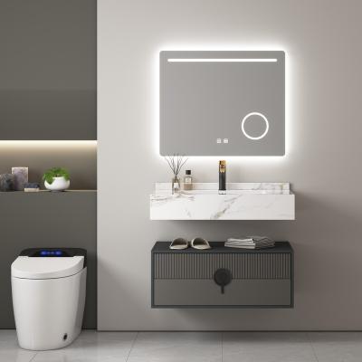 China 2022 Newest Arrival Plywood Modern Wall Mounted Bathroom Vanity Modern Classic Bathroom Furniture for sale