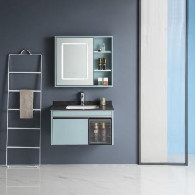 China Modern High Quality Bathroom Furniture Wall Hang Bathroom Make Up Vanity Bedroom Furniture Stainless Steel for sale