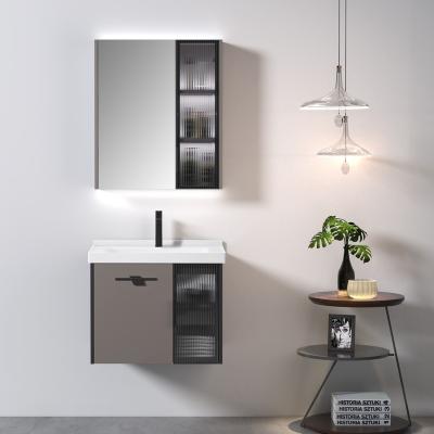 China New Modern Design Stainless Steel Bathroom Vanity Units Wall Hung Waterproof Bathroom Cabinet for sale