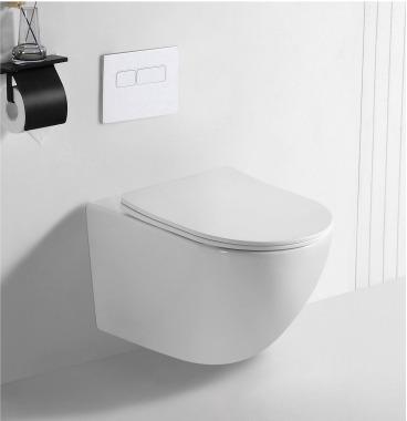 China Ceramic Toilet Cyclone Cistern Gloss Hidden Flush Floating Toilet For Small Bathroom for sale