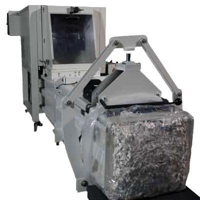 China Retail Heavy Duty Waste Paper Document Shredding And Hydraulic Wrapping Machine for sale