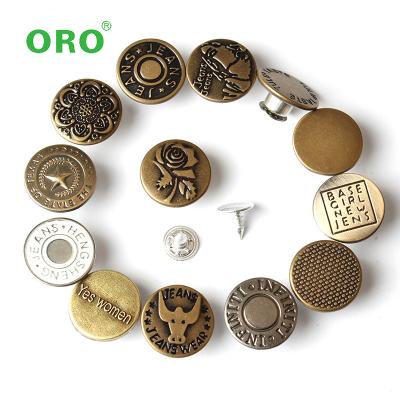 China Nickel Free Custom Jeans Buttons Metal Button H Button for sale