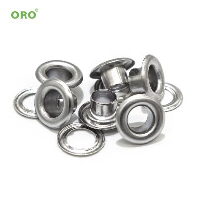 China High Quality Nickel Free Silver Plating Metal Grommets Eyelets For Clothing for sale