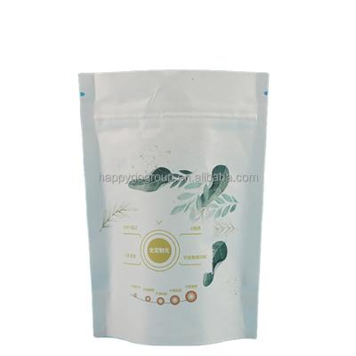 China Bio Bag Brown Biodegradable Kraft Paper Bags Non Printing Biodegradable Back Up Pouch Kraft paper/PLA for sale