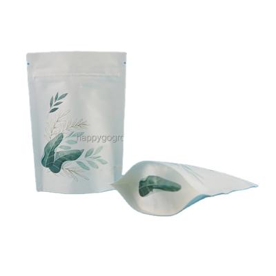 China Custom Biodegradable Packaging Plastic Bags Stand Up Coffee Tea Bag Compostable Ziplock Pouch for sale