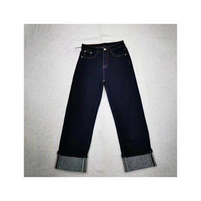 China Factory supply straight QUICK DRY ladies high waisted pants straight jeans for women high waist denim trousers for sale