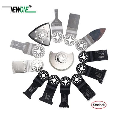 China NEWONE Starlock Wood Stainless Steel Oscillating Multitool Saw Blade Multi Pack For Multi Head Power Tools Cutting Metal for sale