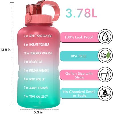 China 32 oz Sustainable Water Bottle with Time Marker in Plastic Sleeve Motivational Quotes and Time to Drink Daily Track Take for the Gym for sale