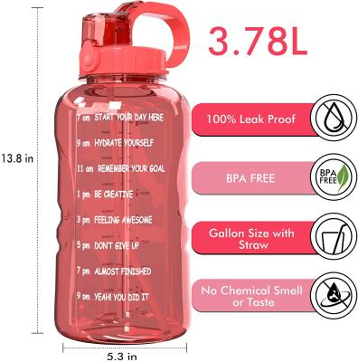 China 2021 Fitness Protein Shaker Water Bottles Sports Training Plastic Water Jug 32oz/64oz/128oz Outdoor Viable BPA Free For Exercise Gym for sale