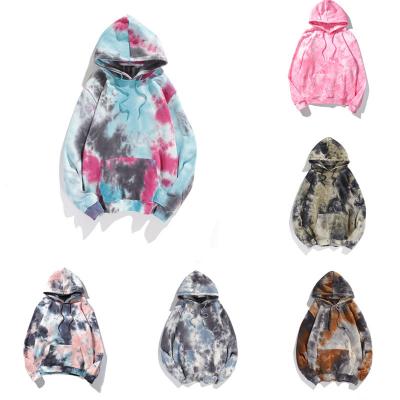 China Breathable Wholesale Women Men Bleach Pullover Hoodies Street Wear Oversized Plus Size Plain Blank Custom Sublimation Tie Dye Hoodie for sale