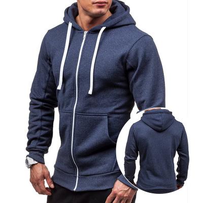 China Breathable Custom Male Athletic Fit Hoodie Vendors Side Pocket Polyester Sweatshirt Sublimation Blank Zipper Hoody Jacket For Men for sale