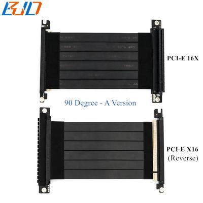 China Mini Computer ITX Case PCI-E 3.0 16X to PCIe 16X Gen3 GPU Extender Riser Extension Cable 100MM~1000MM 90 Degree A Version for sale