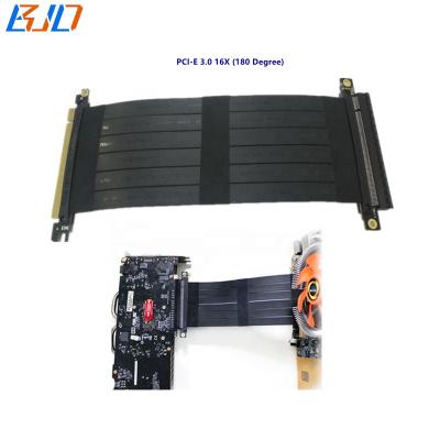 China 1U 2U ITX Case PCI-E 3.0 16X to X16 Riser Card Gen3 PCIe X16 Extender Extension Cable 180 Degree Run GPU RTX 2080Ti for sale