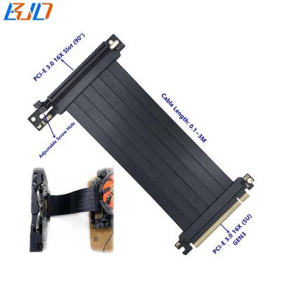 China Graphics Card Graphics Card GPU Supplement PCI-E 3.0 16x Riser High End Extension Cable 0.1M | 1M 90 PCI-E 16X degree slot for sale