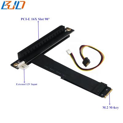 China Desktop PCI-E 3.0 16X Slot to M.2 NGFF Key-M Adapter Riser Card Extension Cable 10CM 20CM 30CM 40CM 50CM 60CM 70CM 80CM 90CM 100CM for sale