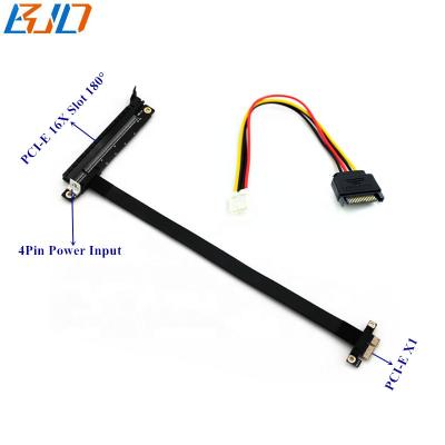 China GPU PCI-E PCI Express 1X to 16X Riser Extension Cable with 20CM SATA Cable 10~100CM for GPU for sale