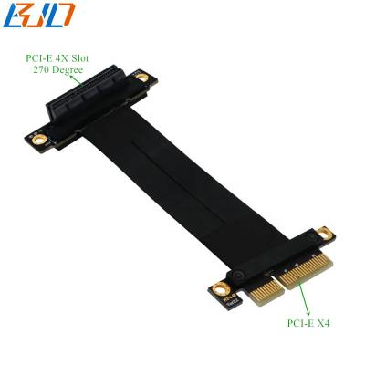 China PCI Express PCI-E 3.0 4X Card PCIe Adapter X4 270 Degree 10CM 20CM Riser Extension Cable 30CM 40CM 50CM 60CM 70CM 80CM 90CM 100CM for sale