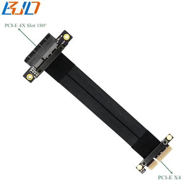 China Desktop 1U 2U PCI Express PCI-E 3.0 4X to 4X Flexible Extension Riser Cable 180 Degree 0.1M~1M for sale