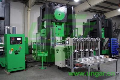 China Shanghai UNGAR Aluminium Foil Container Making Machine Vertical Press Machine (UN-110T) 1100KN H-Type CNC Control Automatic Te koop