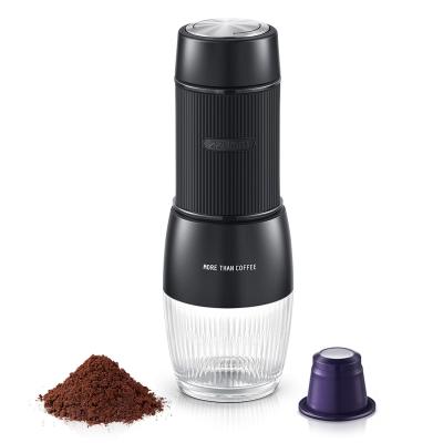 China ZZUOM Support Nespresso&Dolce gusto&ground coffee office travel household single capsule 2 in 1 portable coffee maker for sale