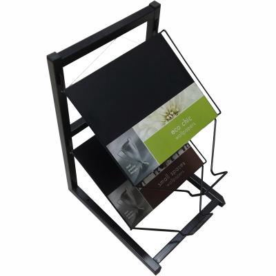 China Easy Assembly Book Shelves Metal Newspaper Display Rack Magazine Rack WYH-19011079 for sale