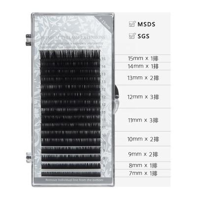 China DIY Natural Tray Lashes 16 Rows 0.03 Volume 7 15 Mm Mix Length Eyelash Extensions for sale