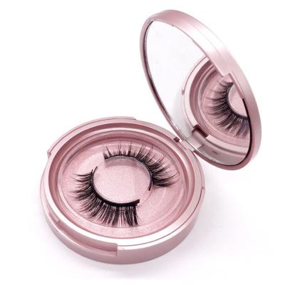 China Natural Seller Rose Colored Eyelash Extension Kits Fine Eyelash Box Packaging Magnetic False Eyelash Lashes and Tools Kit for sale