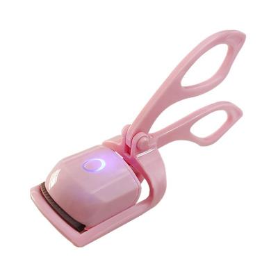 China 2022 New HEATING Electric Eyelash Curler Pink Long Standby USB Rechargeable Eyelash Curler for sale