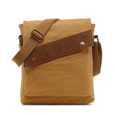 China High Quality Vintage Luxury Men's Shopping Local Canvas Casual Shoulder Bags Cross - Body Travel Bags Teenager Retro Messenger Bag for sale