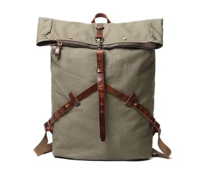 China Waterproof Vintage Male Travel Bag Fashion Casual Canvas Men Backpack Retro Students School Bags Man Backpack for sale