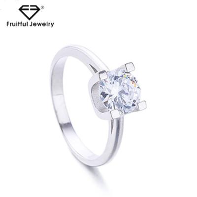 China CLASSIC Single Diamond Ring Four Claw Bull Head Engagement Wedding Stone Female for sale