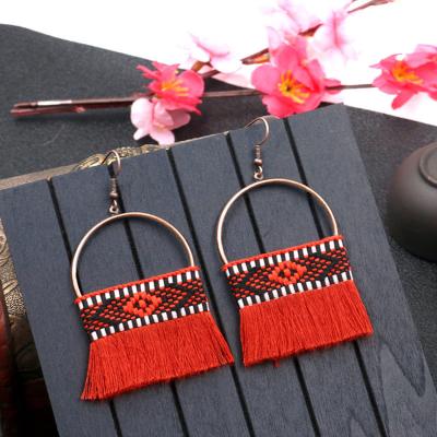 China Charming CLASSIC Jewelry Style Geometry Ethnic Tassel Earrings for sale