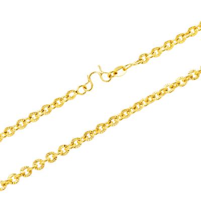 China TRENDY Korean Style Women Simple Jewelry Brass Gold Plated 24k Twisted Snake Bone Chain Beaded Necklace for sale