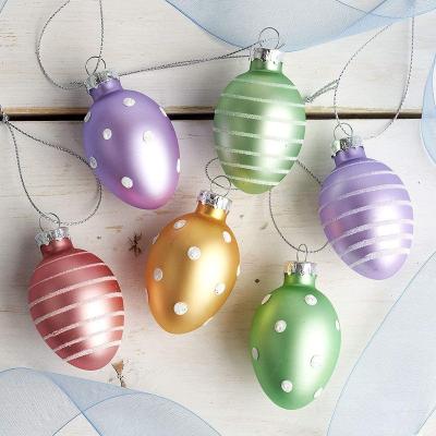 China All Regions Imanel Glass Easter Egg Christmas Ornament Tree Hanging Decorations for sale