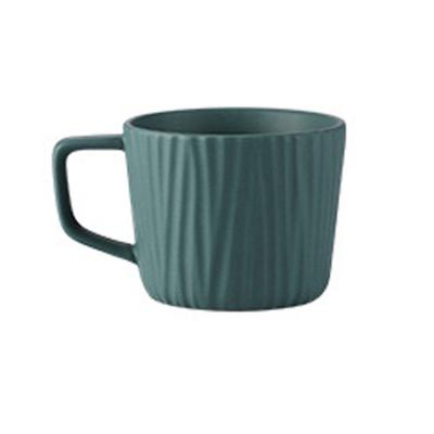 China Viable Custom Green Nordic Ceramic Cup Breakfast Cup Office High Appearance Porcelain 8oz Style Ceramic Mug for sale