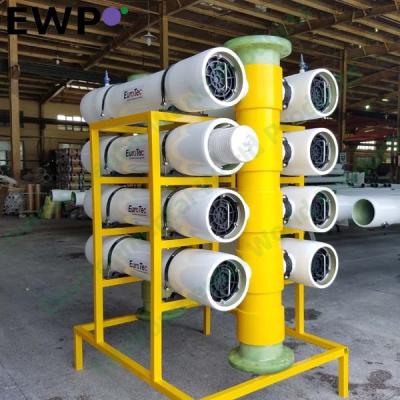 China Seawater Desalination FRP High Flow Cartridge Filter Ship Side Port for sale