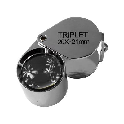 China Jewellry 20x 21mm Optical Lens Gemstone Diamond Loupe Tool Jeweler Magnifier for sale