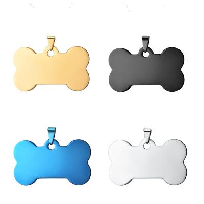 China XISHUO Reflective Stainless Steel Dog Tags Collars Engraving Blank Dog ID Tag Custom Metal Dogtag for sale