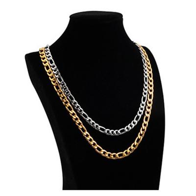 China XISHUO 316L TRENDY Figaro NK Stainless Steel Chain Necklace For Men 18K Gold Plated Stainless Steel Jewelry Necklace for sale