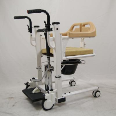 China Hydraulic Transfer Control Hydraulic Transfer Lift Wheelchair Patient Lift Commode for sale