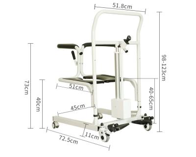 China Manual Lift Hydraulic Lift Paralyzed Elder Transfer Patient Care Wheelchair 87*58*33 cm for sale