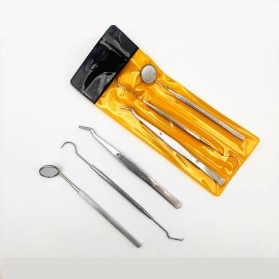 China Dental Care Dentist Tools Stainless Steel Dental Calculus Remover Dental Metal Calculus Tools 3 Piece Set for sale