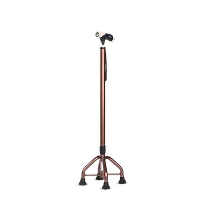 China Lightweight / Durable Elderly Quadruped Walking Crutch China Manufacturers Aluminum Alloy Crutch With Rubber Crutch Tips for sale