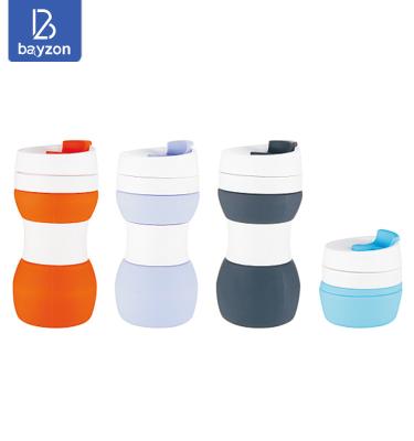 China Customized Food Grade Space Saving Silicone Eco-Friendly Collapsible Water Bottle for sale