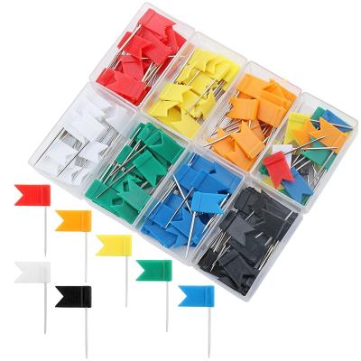 China School Home Office Colorful Head Pins Decorative Novelty Flag Plastic Push Pins For Home Office School Supplies for sale