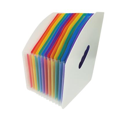 China Office School Stationery 13 Dividers Document Handle Bag A4 File Folders Plastic Expanding Envelope Bag for sale