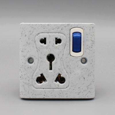 China UK standard home electrical switch socket ceram 5 socket for sale