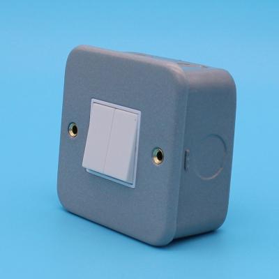 China Residential / General Purpose UK Type - 2 Gang 2 Way M Switches Metal Clad Sockets for sale