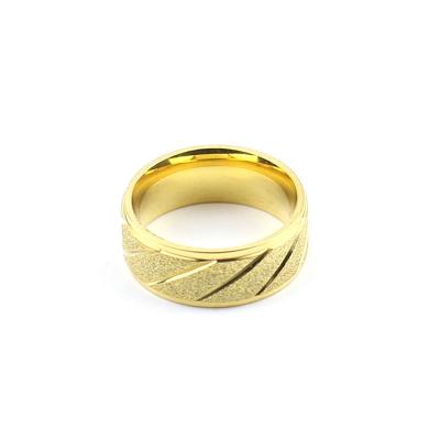 China TRENDY Hip Hop Cool Rings 2023 New Frosted Stainless Steel Ring For Men And Women for sale